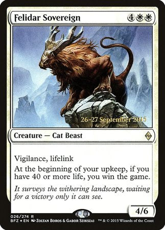 Felidar Sovereign [Battle for Zendikar Promos]