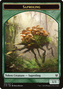 Saproling // Spirit (White) Double-sided Token [Commander 2016 Tokens]