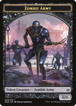 Zombie Army Token (009) [War of the Spark Tokens]