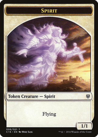 Spirit (White) // Bird (White) Double-sided Token [Commander 2016 Tokens]
