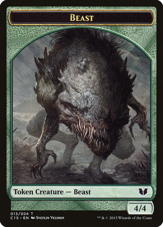 Beast // Snake (Green) Double-Sided Token [Commander 2015 Tokens]
