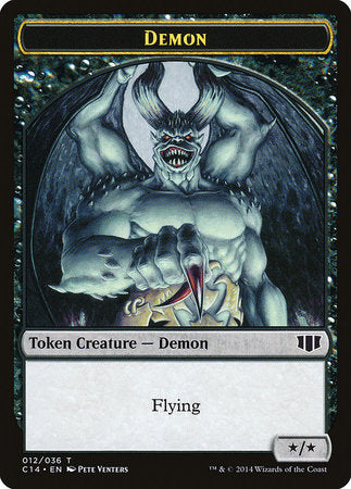 Demon (x/x) // Zombie (Black) Double-sided Token [Commander 2014 Tokens]