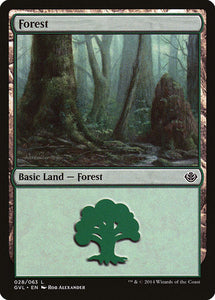 Forest (28) (Garruk vs Liliana) [Duel Decks Anthology: Garruk vs. Liliana]