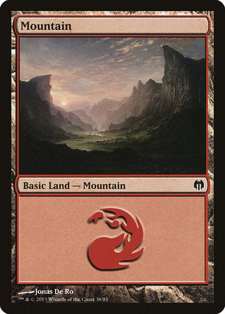 Mountain (36) [Duel Decks: Heroes vs. Monsters]