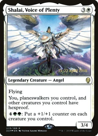 Shalai, Voice of Plenty [Dominaria Promos]