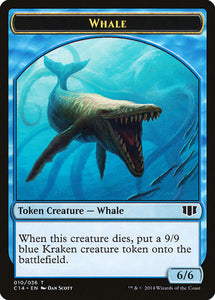 Whale // Zombie (Blue) Double-sided Token [Commander 2014 Tokens]
