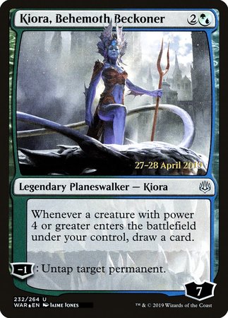 Kiora, Behemoth Beckoner [War of the Spark Promos]