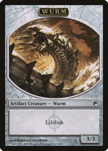 Wurm Token (Lifelink) [Scars of Mirrodin Tokens]