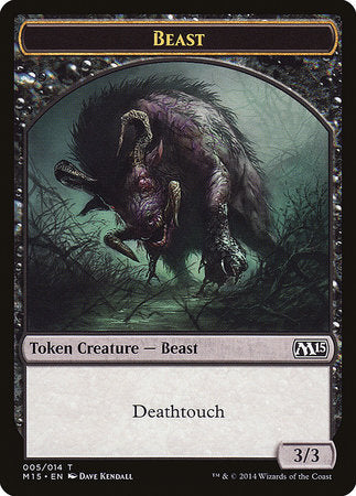 Beast Token (Black) [Magic 2015 Tokens]