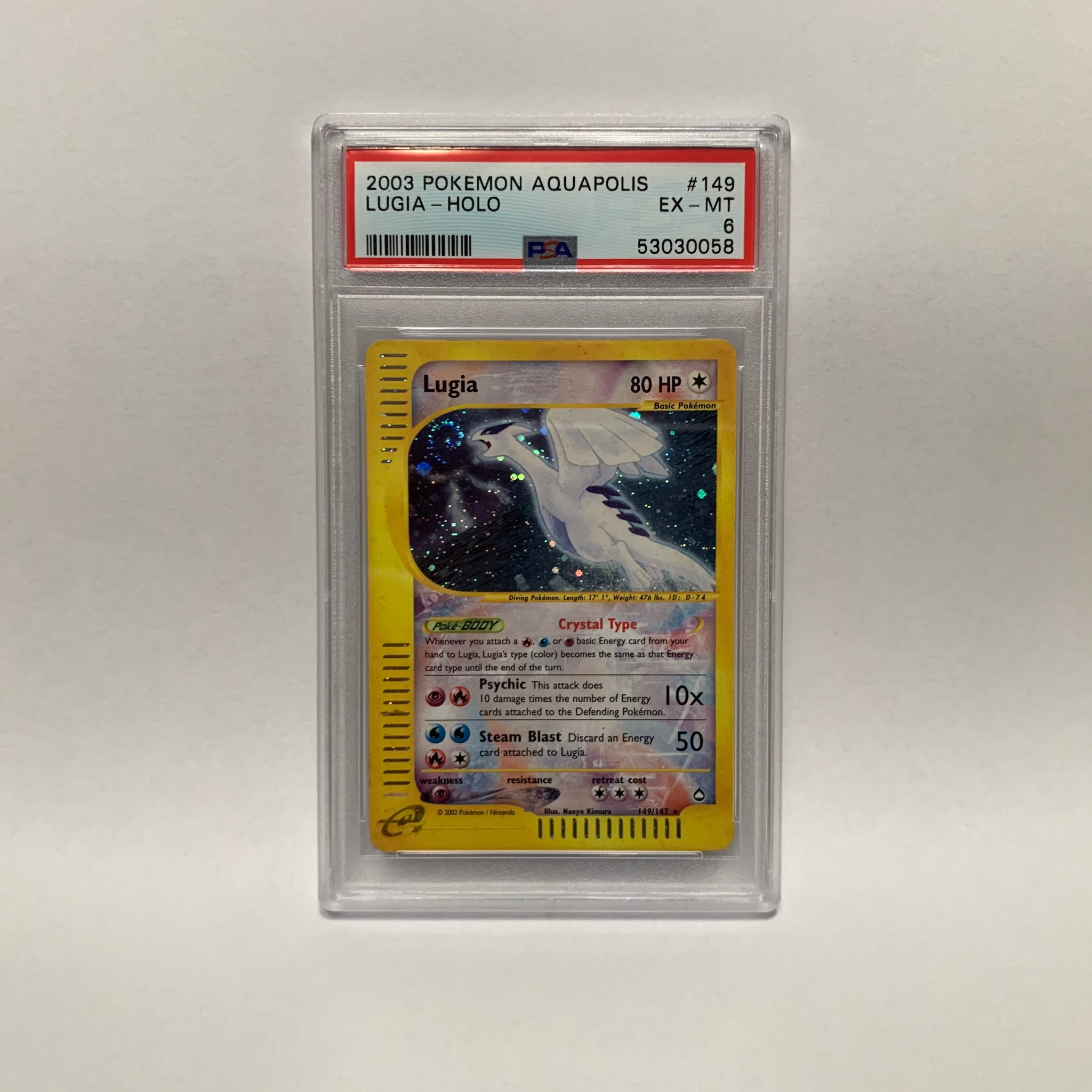 2003 Pokmon Lugia Aquapolis Holo E-Series #149 PSA 6 EX-MT Domino City Gaming 2003 Pokmon Lugia Aquapolis Holo E-Series #149 PSA 6 EX-MT Domino City Gaming