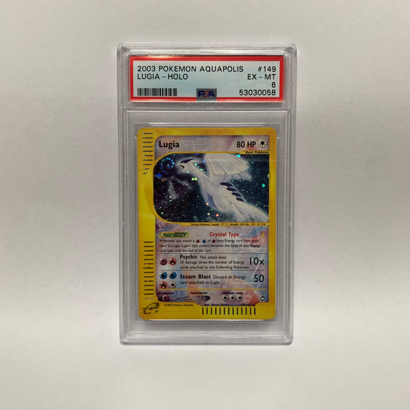 2003 Pokmon Lugia Aquapolis Holo E-Series #149 PSA 6 EX-MT Domino City Gaming 2003 Pokmon Lugia Aquapolis Holo E-Series #149 PSA 6 EX-MT Domino City Gaming