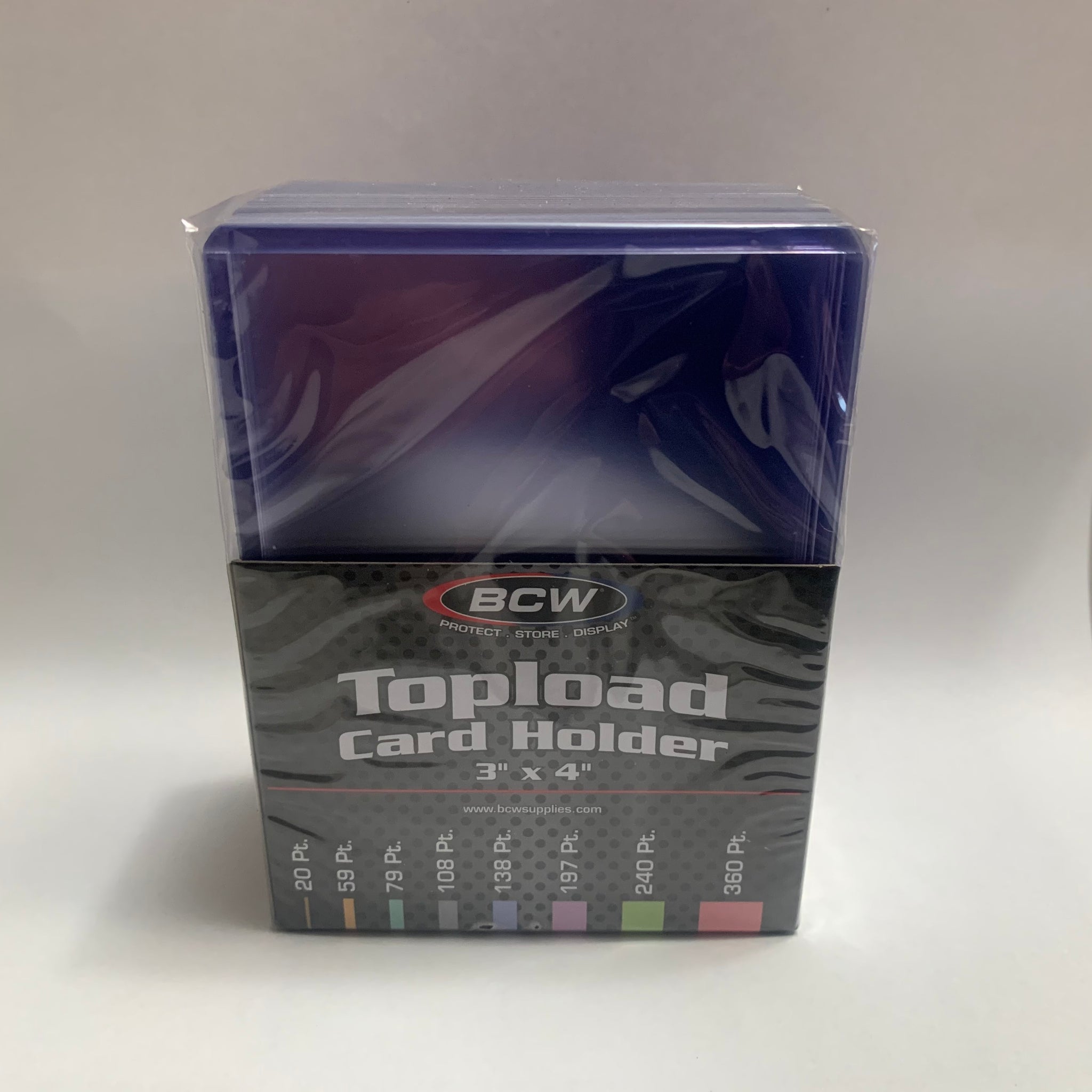 BCW Topload Premium Card Holders, 3 x 4 - 25 pack